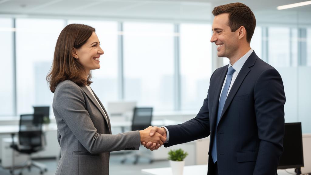 Conseiller en assurance accompagnant un client